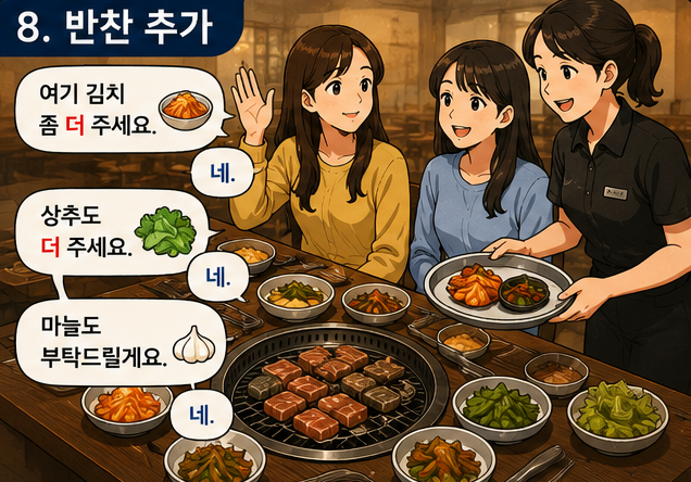 how to order food at a Korean restaurant